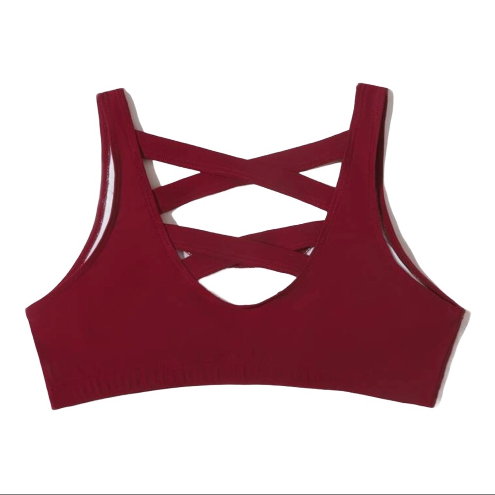 Shein Raspberry Red Lined Two Piece Strappy Sexy Bikini Set NWT - Picture 12 of 15